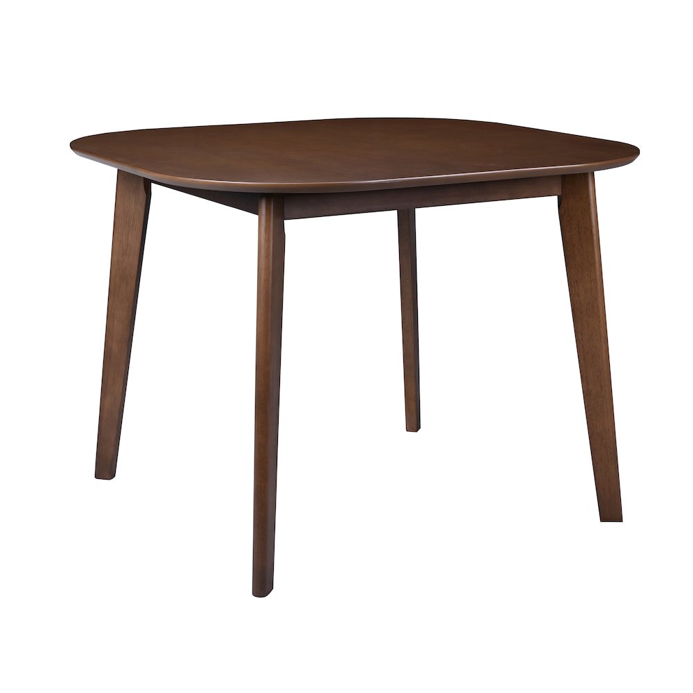 Miller 5-Pc Wood Square Dining Set w Side Chairs in Walnut. Picture 3