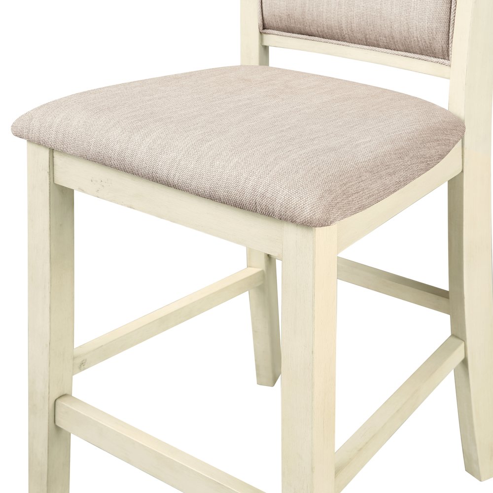 Amy Wood Counter Chair in Bisque (Set of 6). Picture 5
