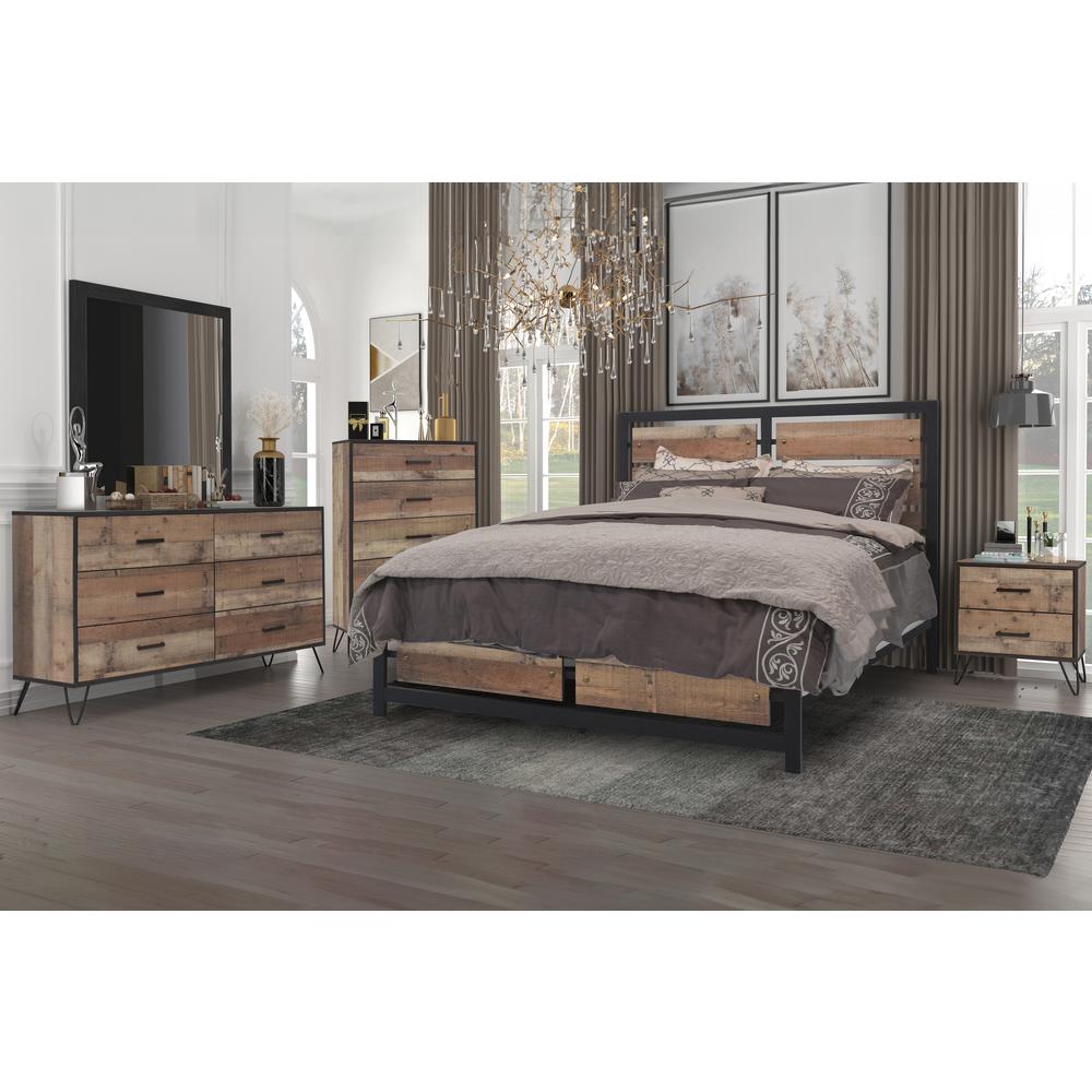 Elk River Wood California King Bed, Rustic. Picture 5