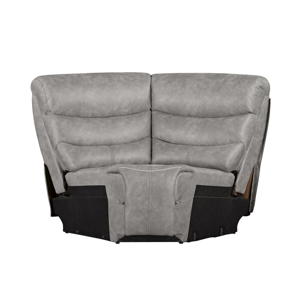 Kamari 3-Piece Polyester Fabric Manual Sectional Set, Gray. Picture 9