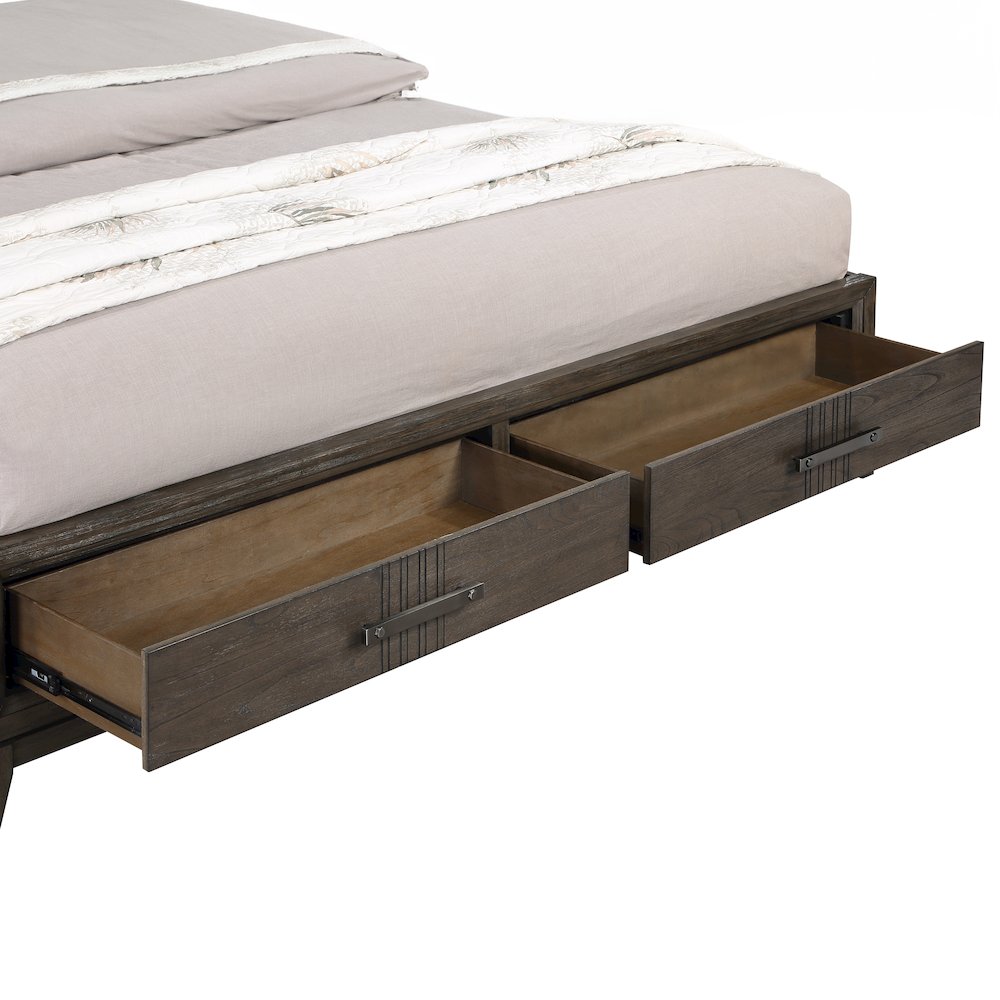 Landon Wood California King Bed, Walnut. Picture 9
