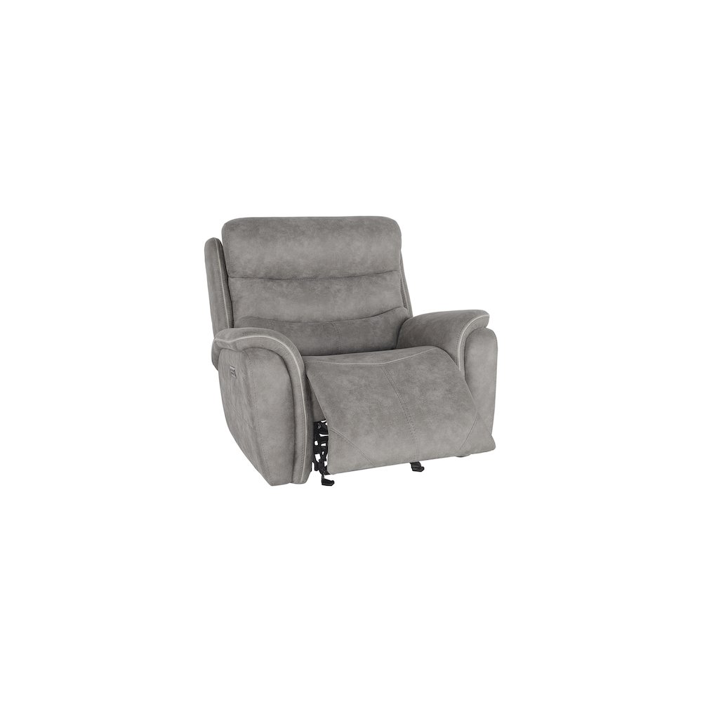 Kamari Fabric Power Glider Recliner, Gray. Picture 4