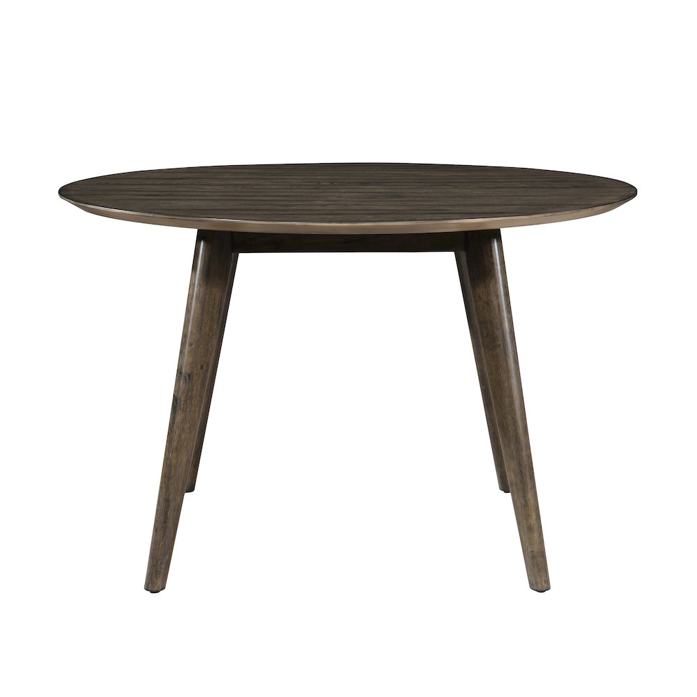 Rex 48" Wood Round Dining Table, Walnut. Picture 6