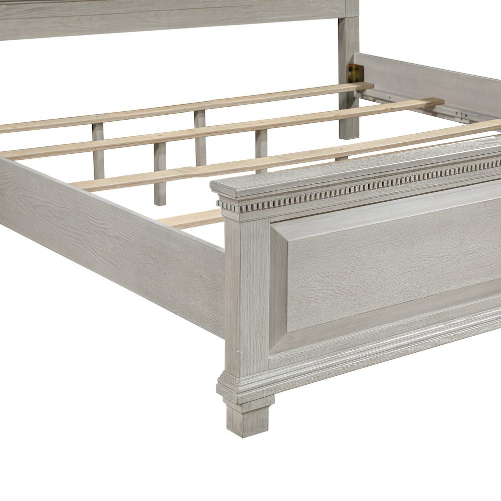 Silver Sands Upholstered California King Panel Bed in Gray. Picture 3