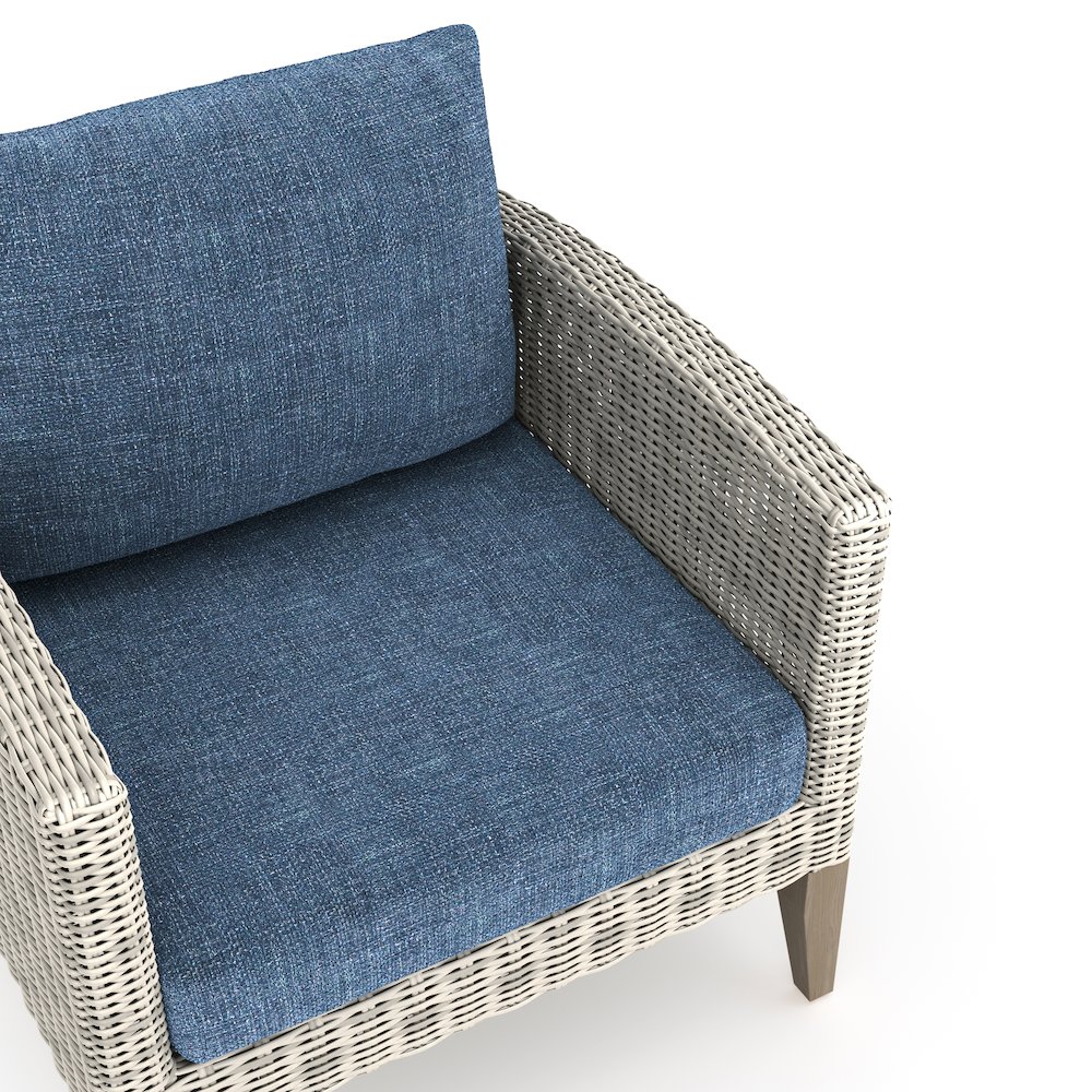 Carezza 5-Piece Wood Patio Conversation Set, Blue. Picture 8