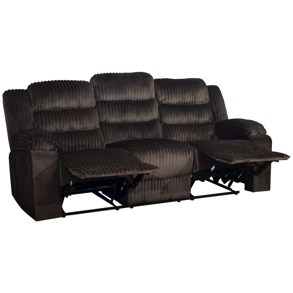 Willow 2-Piece Wood & Fabric Living Room Set in Brown. Picture 4