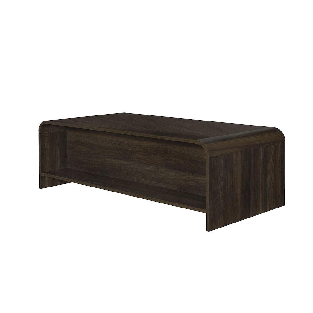 Mara 3-Piece 47 in. Walnut Rectangular Wood Coffee Table with 2 End Tables. Picture 7