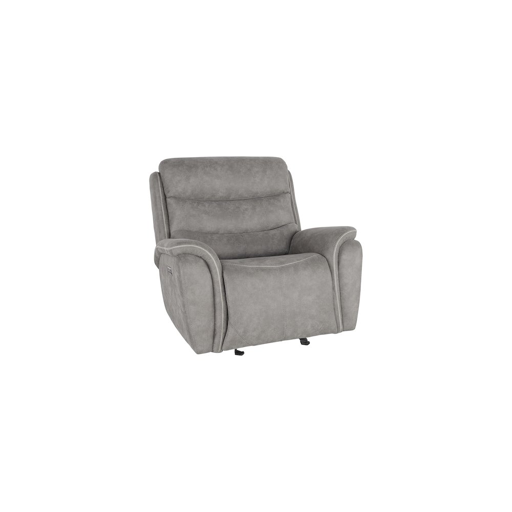 Kamari Fabric Power Glider Recliner, Gray. Picture 1