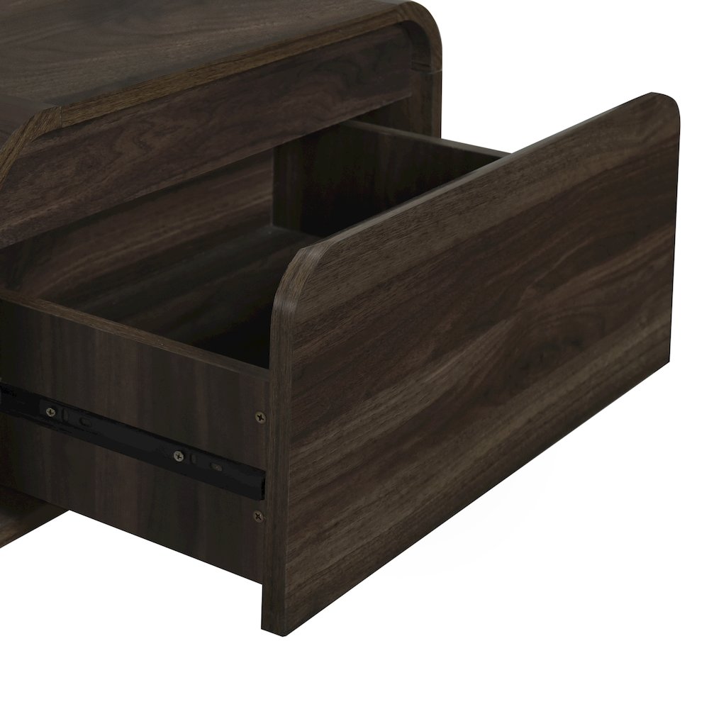 Mara 15.7 in Walnut Rectangular Wood End Table (Set of 2). Picture 7