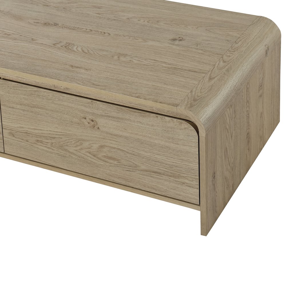 Mara 3-Piece 47 in. Natural Rectangular Wood Coffee Table with 2 End Tables. Picture 9