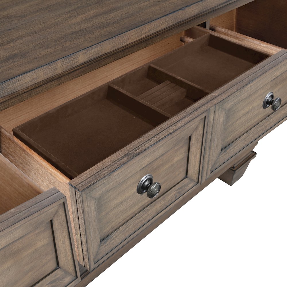 Mariana Wood 9-Drawer Dresser, Vintage Mocha. Picture 7