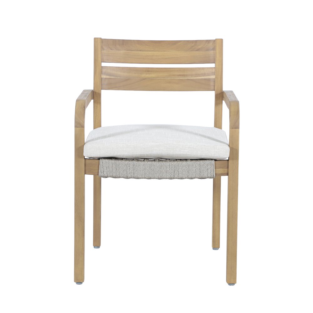 Arden 5-Piece Wood Outdoor Dining Set in Natural. Picture 11