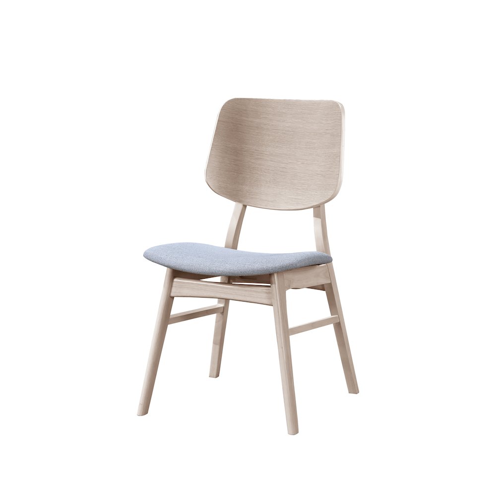 Oscar 3-piece Wood Dining Set, White Ash. Picture 6