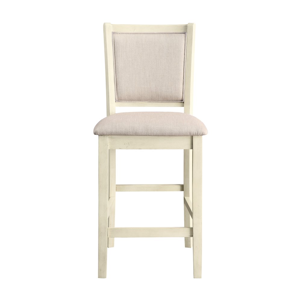 Amy Wood Counter Chair in Bisque (Set of 6). Picture 2