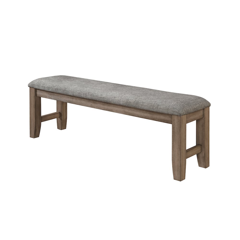 Harrisburg Wood Dining Bench, Walnut. Picture 1