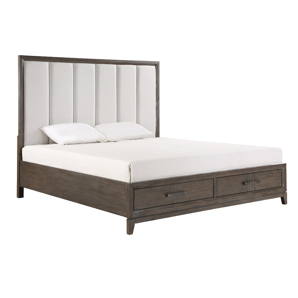 Landon Wood California King Bed, Walnut. Picture 1