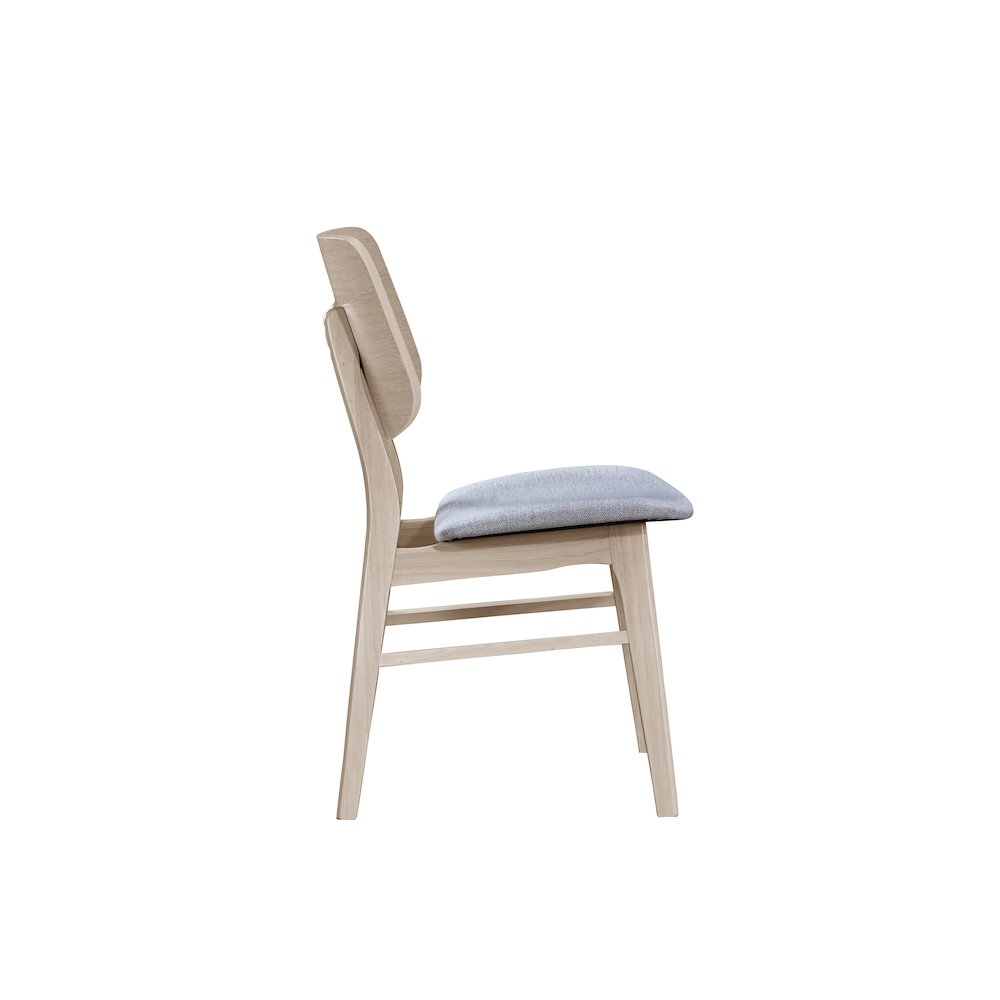Oscar 3-piece Wood Dining Set, White Ash. Picture 8