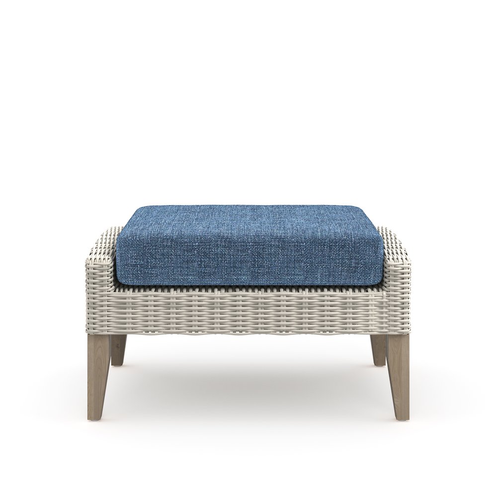 Carezza 5-Piece Wood Patio Conversation Set, Blue. Picture 3