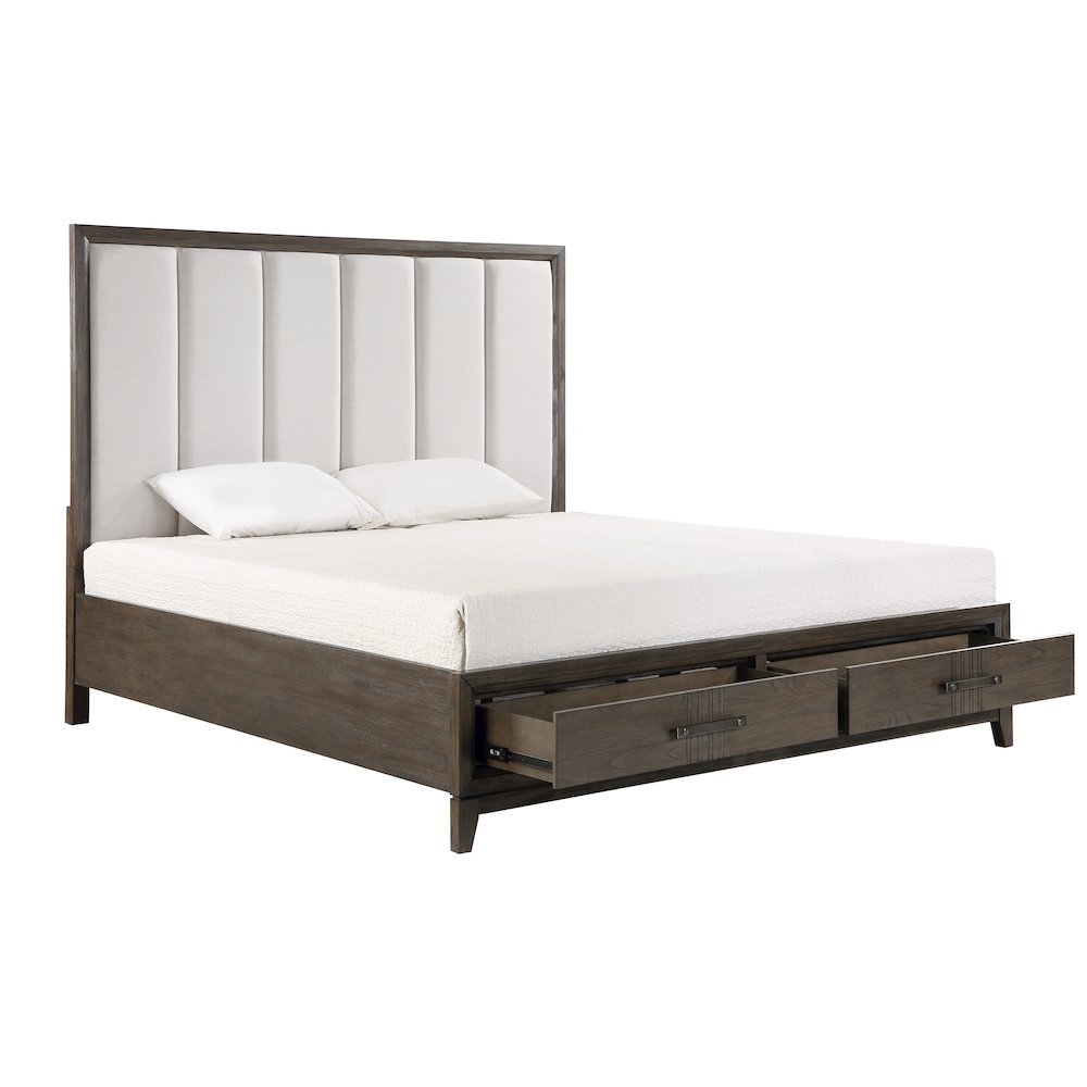 Landon Wood California King Bed, Walnut. Picture 3