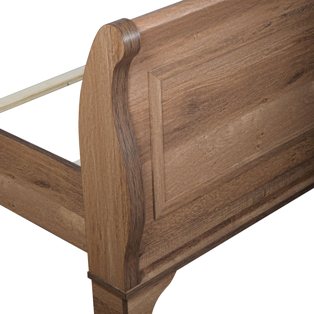 Coventry Hall Wood California King Sleigh Bed in Pecan. Picture 7
