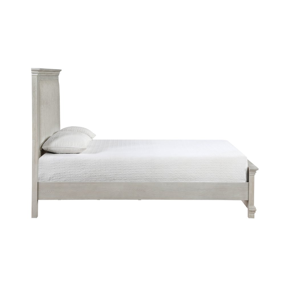 Silver Sands Upholstered California King Panel Bed in Gray. Picture 2