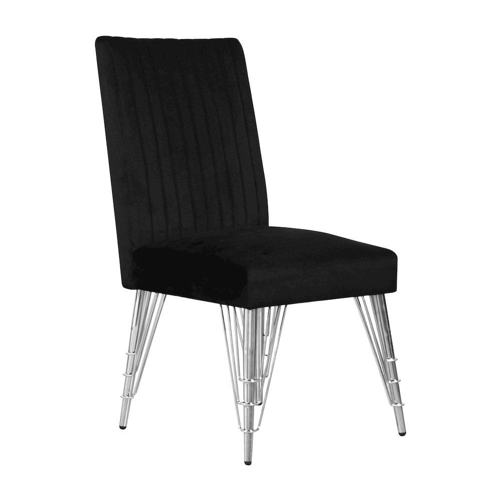 Ava 5-Piece Wood Upholstered Dining Set in Black. Picture 8
