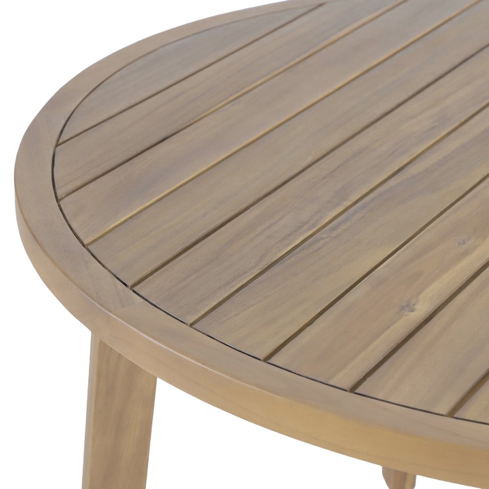 Arden 5-Piece Wood Outdoor Dining Set in Natural. Picture 7