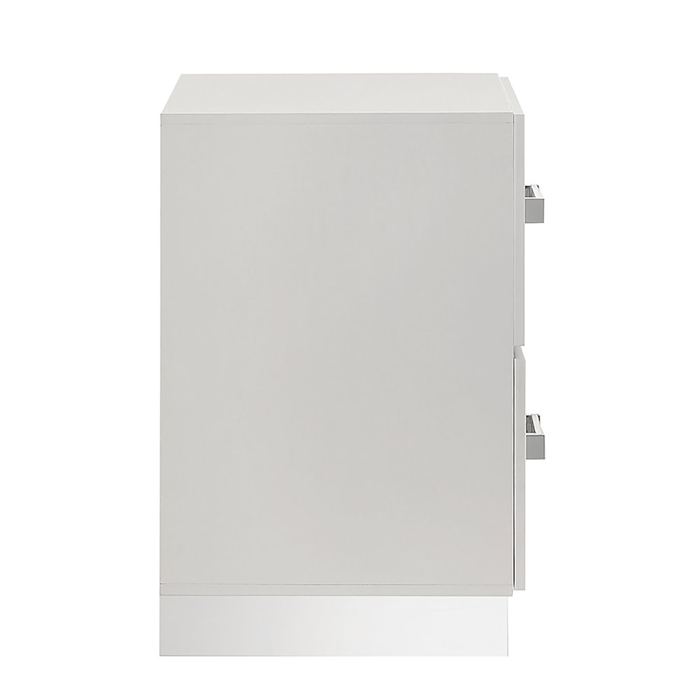 Europa Wood 2 Nightstand with Panels, White. Picture 7