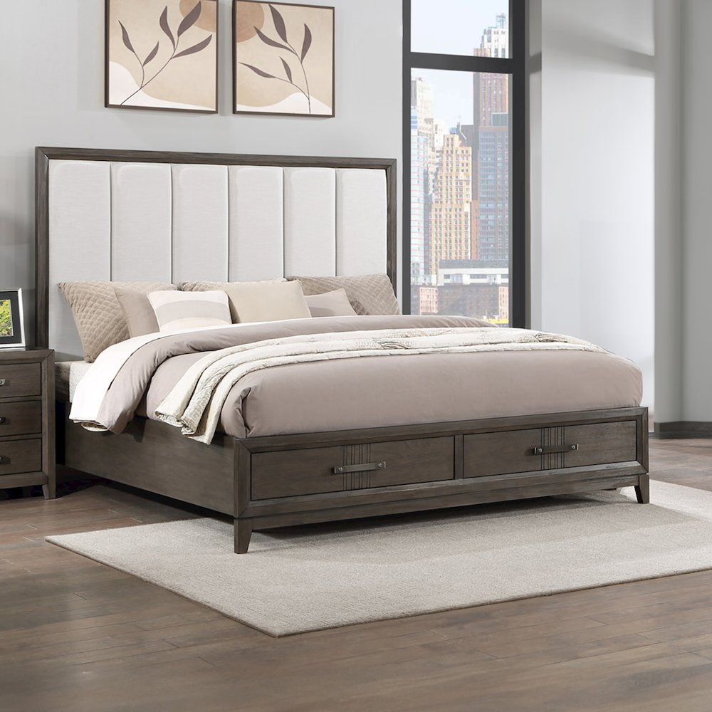 Landon Wood California King Bed, Walnut. Picture 2