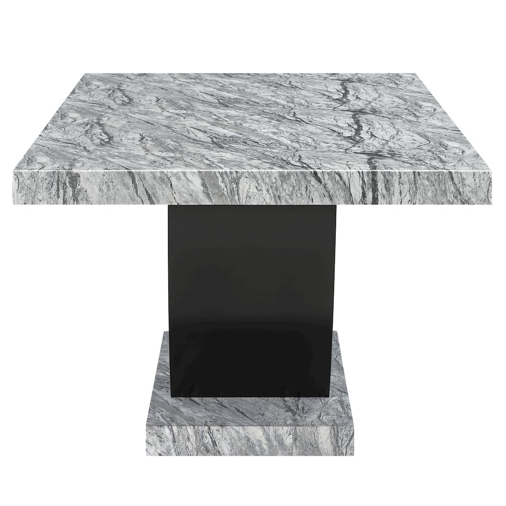 Lyra 7-Piece Wood Dining Table Set, Gray. Picture 6