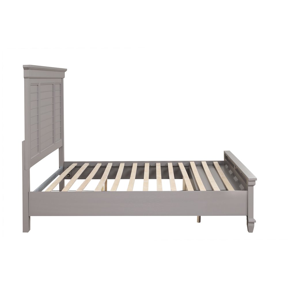 Jamestown Wood California King Storage Bed, Gray. Picture 4