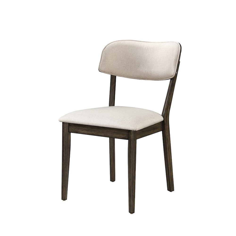 Rex 7-Piece Wood Rectangle Dining Set, Walnut. Picture 8