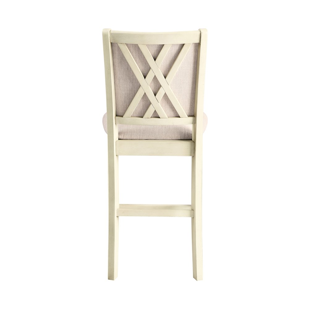 Amy Wood Counter Chair in Bisque (Set of 6). Picture 4