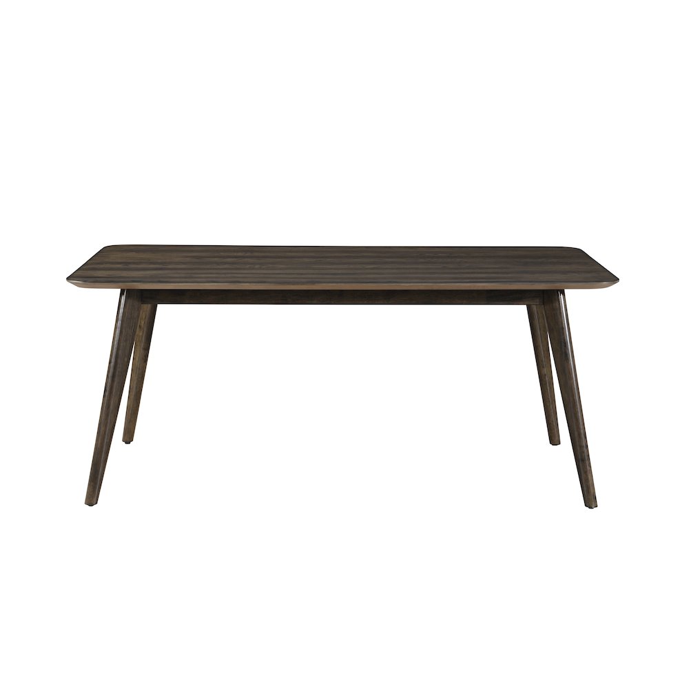 Rex 7-Piece Wood Rectangle Dining Set, Walnut. Picture 4