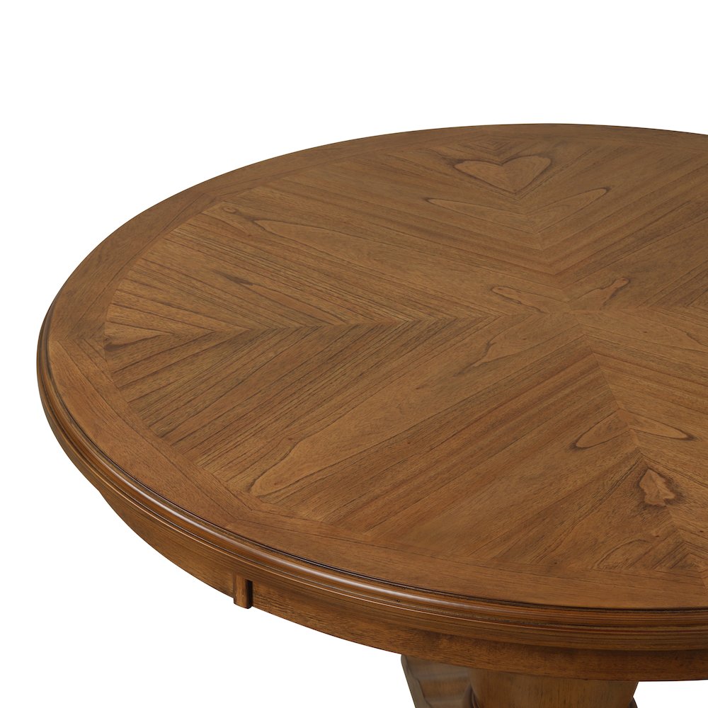 5-Piece Wood Dining Set in Brown and Orange. Picture 6
