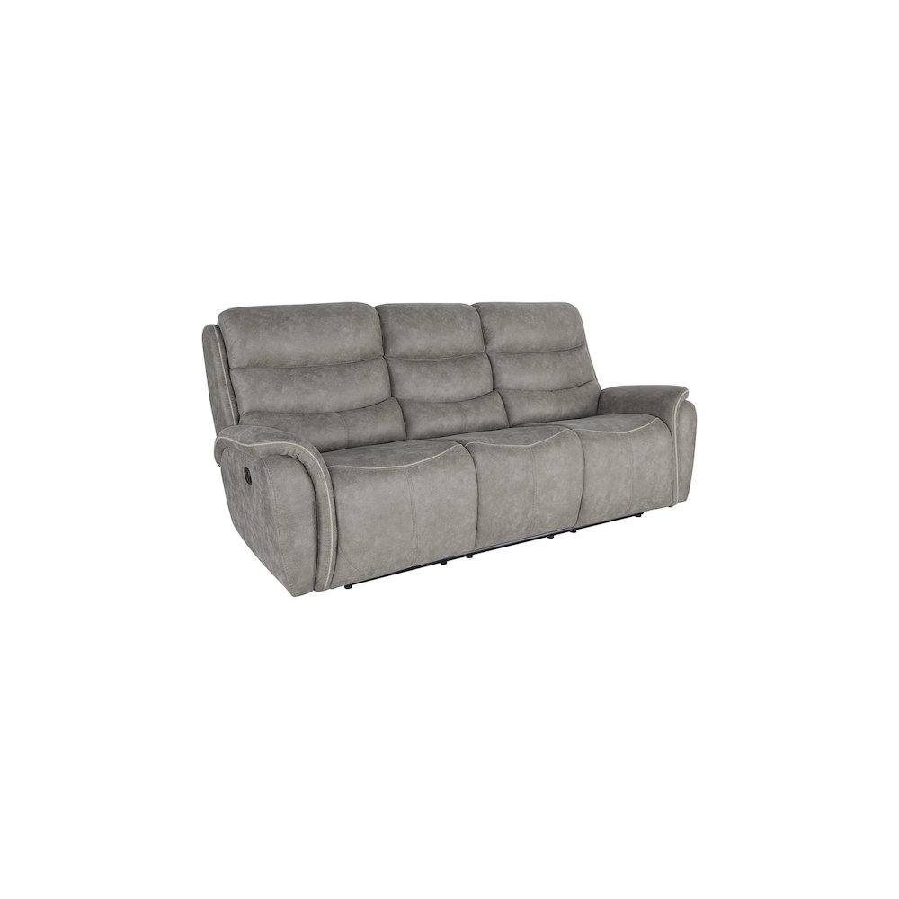 Kamari 3-Piece Fabric Manual Living Room Set, Gray. Picture 7