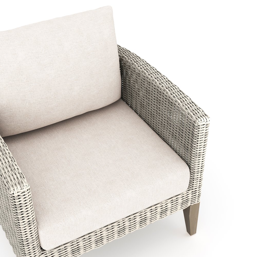 Carezza 5-Piece Wood Patio Conversation Set, Taupe. Picture 8