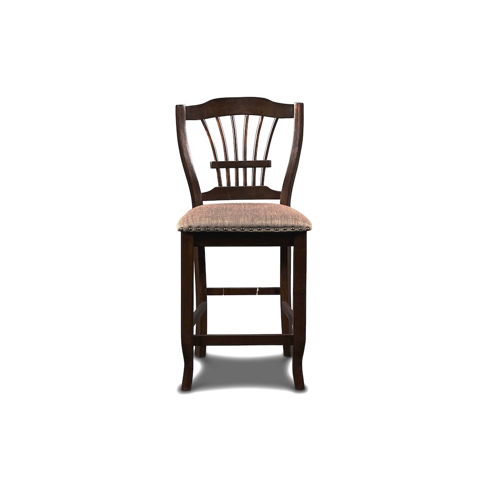 Bixby Wood Counter Chair in Espresso Brown (Set of 6). Picture 4