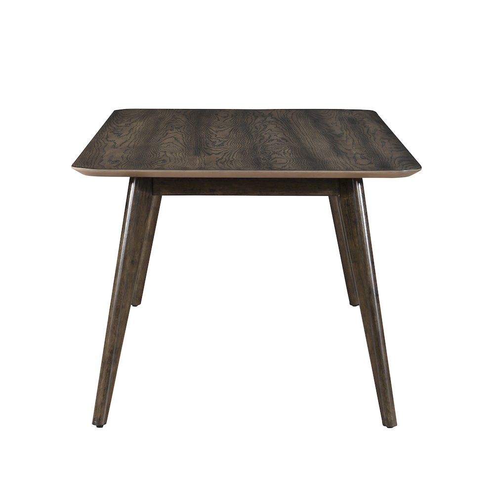 Rex 7-Piece Wood Rectangle Dining Set, Walnut. Picture 5