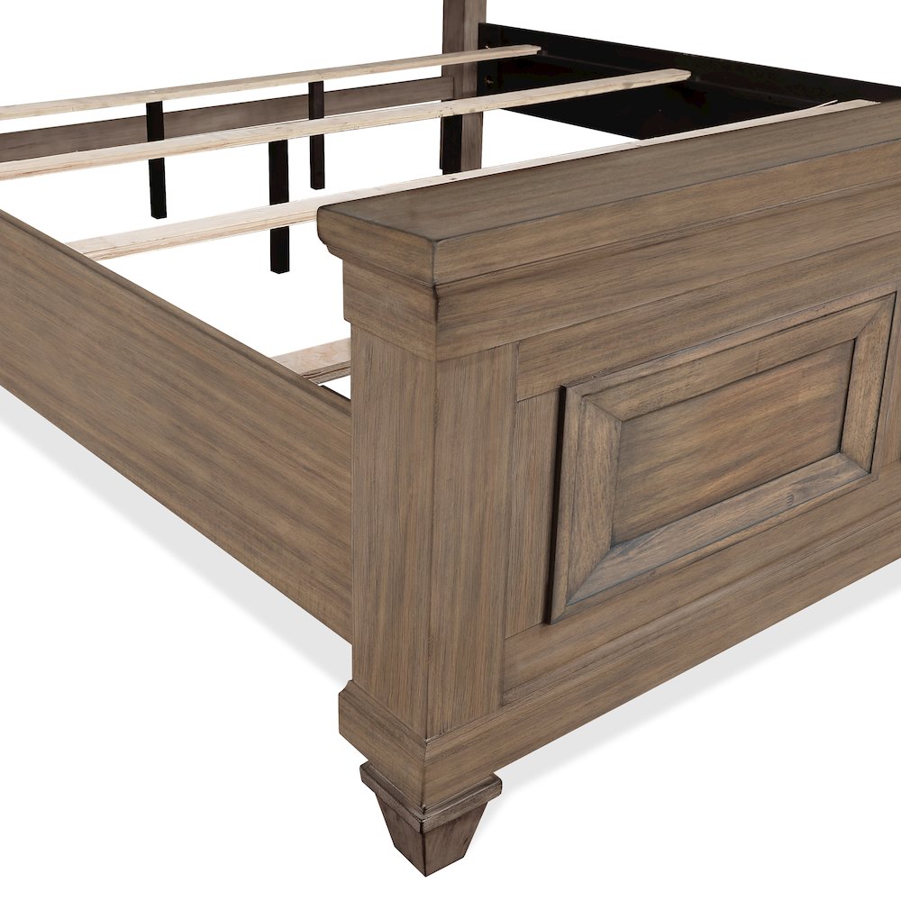 Mariana 4-Piece Wood King Bedroom Set, Chest, Mocha. Picture 6