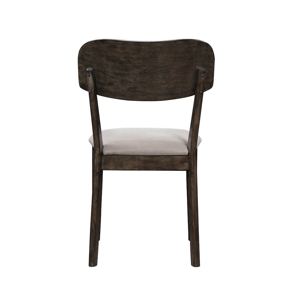 Rex 7-Piece Wood Rectangle Dining Set, Walnut. Picture 11