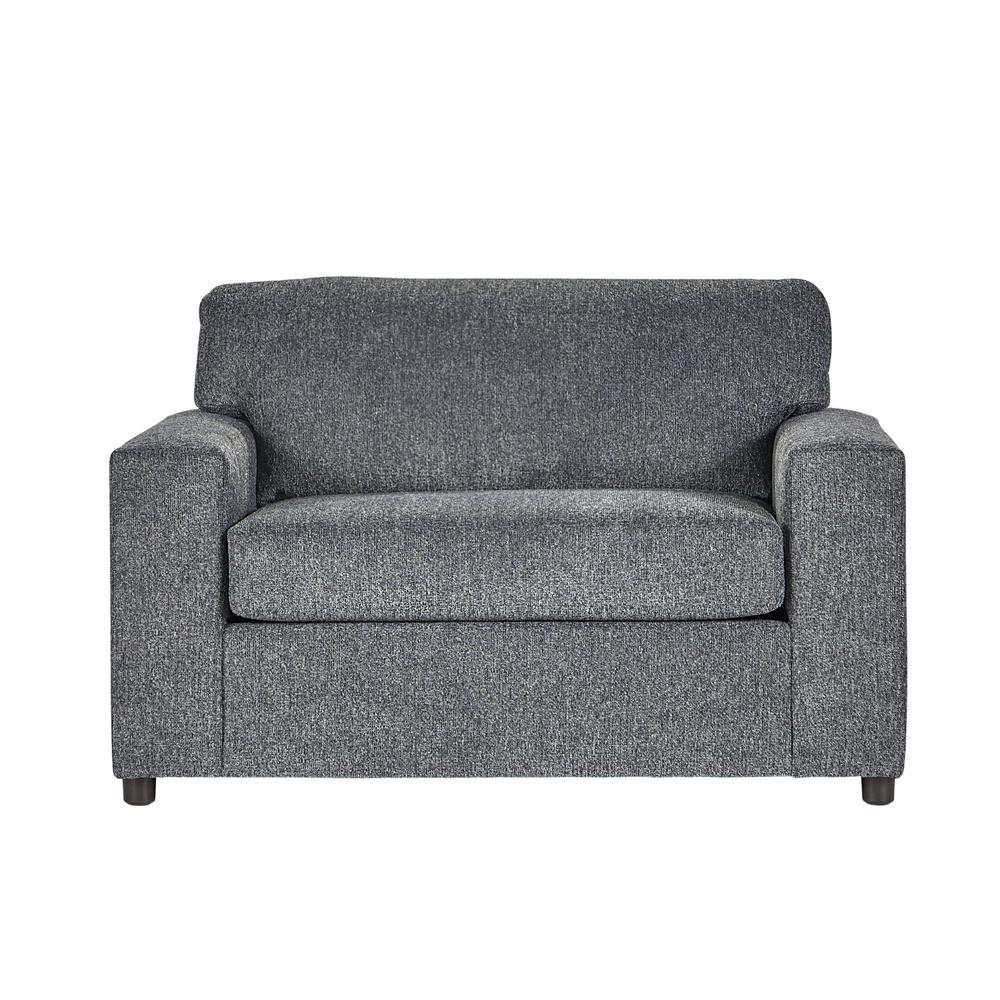 Kylo Gray Polyester Fabric Oversized Chair and a Half. Picture 2