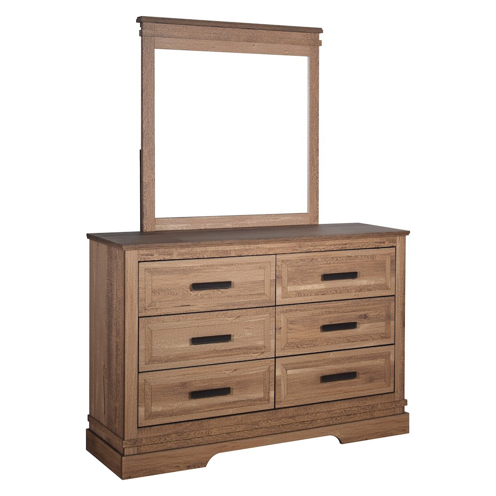 Coventry Hall 4Pc Wood King Bedroom Set, Chest in Pecan. Picture 7