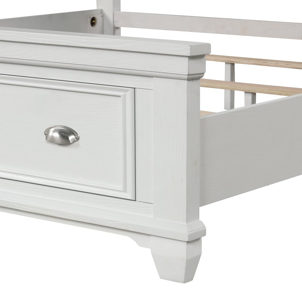Jamestown Wood California King Storage Bed, White. Picture 5