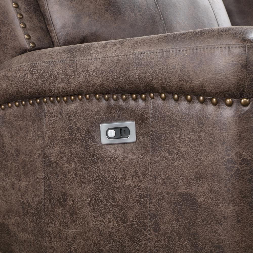 Quade Sofa W/Pwr Fr-Mocha. Picture 7