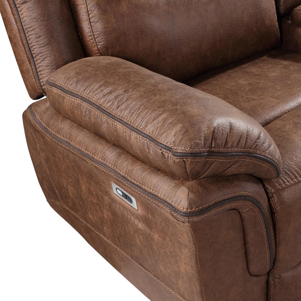 Ryland Console Loveseat W/Pwr Fr--Brown. Picture 7