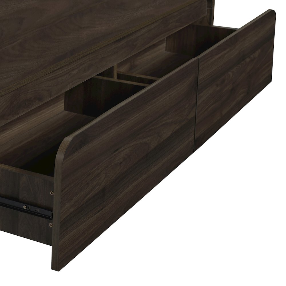 Mara 3-Piece 47 in. Walnut Rectangular Wood Coffee Table with 2 End Tables. Picture 6