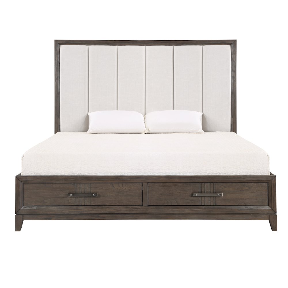 Landon Wood California King Bed, Walnut. Picture 4