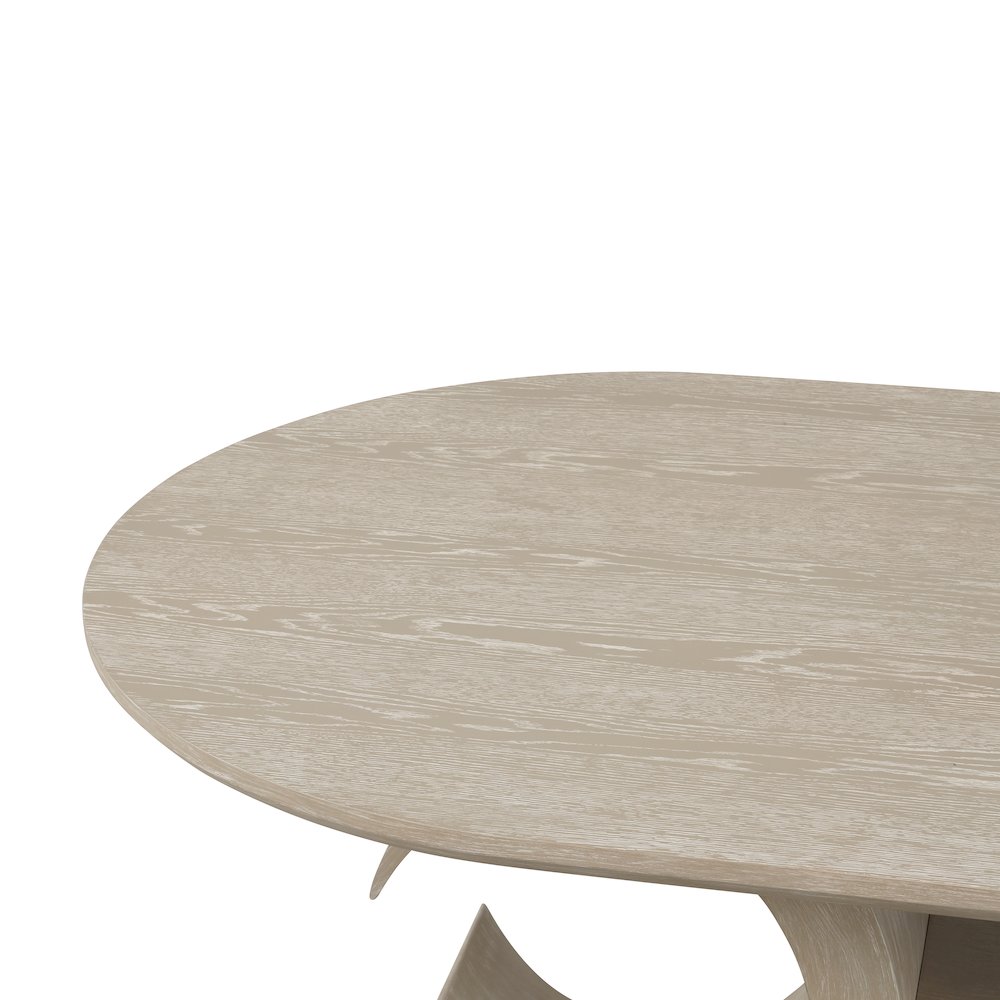 Gwendolyn 5-Pc Wood Oval Dining Set with 4-Chair in Taupe. Picture 7