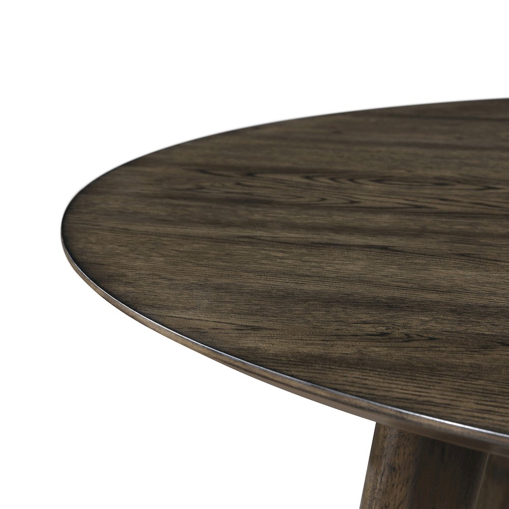 Rex 48" Wood Round Dining Table, Walnut. Picture 3